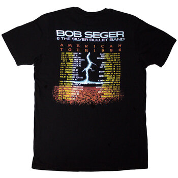T-Shirt Bob Seger Tour '86 (Back Print) Black M T-Shirt - 2