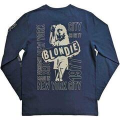 T-Shirt Blondie NYC '77 (Back & Sleeve Print) Denim Blue L T-Shirt - 1