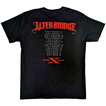 Skjorte Alter Bridge Fortress 2014 Tour Dates (Back Print) Black XL Skjorte - 2