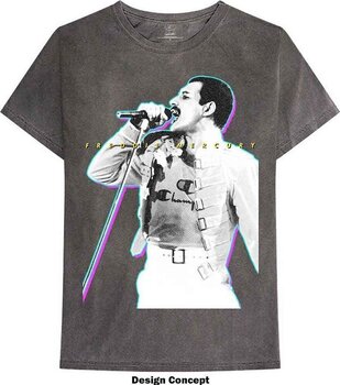 T-Shirt Freddie Mercury Glow (Wash Collection) Black M T-Shirt - 2