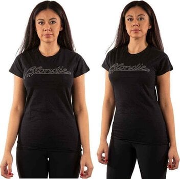 T-Shirt Blondie Logo (Embellished) Black 2XL Ladies T-Shirt - 5