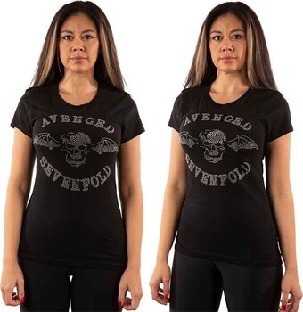 Shirt Avenged Sevenfold Death Bat (Embellished) Black M Dames Shirt - 5