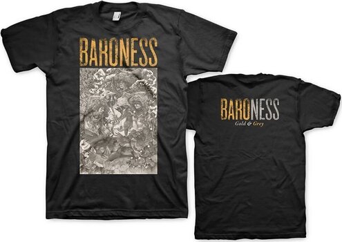 Skjorte Baroness Gold & Grey (Back Print) Black 2XL Skjorte - 2