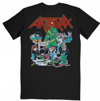 T-shirt Anthrax Vintage Christmas (Back Print) Black L T-shirt - 2