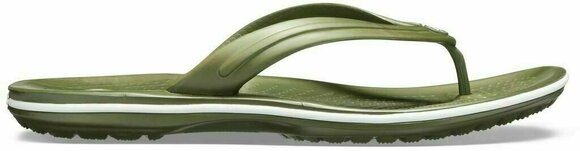 Unisex Schuhe Crocs Crocband Flip Army Green/White 39-40 - 2