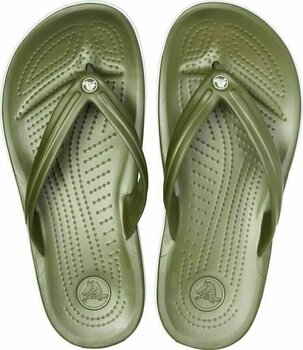 Unisex Schuhe Crocs Crocband Flip Army Green/White 39-40 - 3