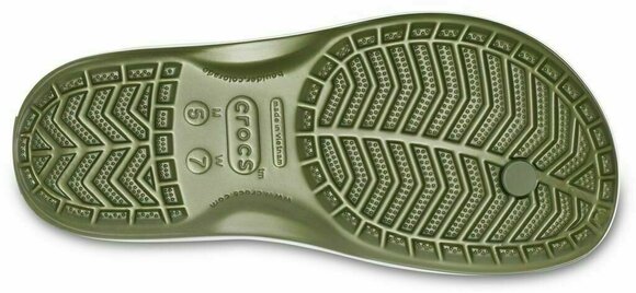 Unisex Schuhe Crocs Crocband Flip Army Green/White 39-40 - 4