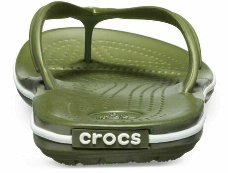 Unisex Schuhe Crocs Crocband Flip Army Green/White 36-37 - 6