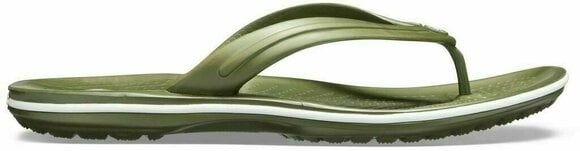 Unisex Schuhe Crocs Crocband Flip Army Green/White 42-43 - 2