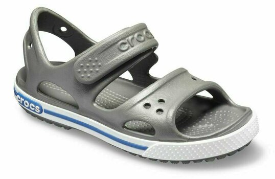Kids Sailing Shoes Crocs Preschool Crocband II Sandal Slate Grey/Blue Jean 33-34 - 5