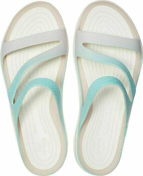 Womens Sailing Shoes Crocs Women's Swiftwater Seasonal Sandal Pool Ombre/White 34-35 - 3