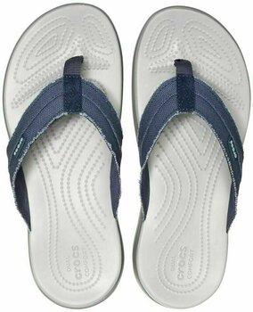 Мъжки обувки Crocs Men's Santa Cruz Canvas Flip Navy/Light Grey 41-42 - 3