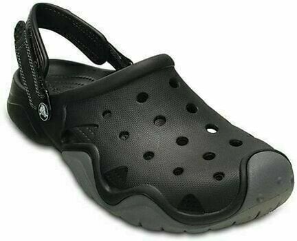 Jachtařská obuv Crocs Mens Swiftwater Clog Black/Charcoal 48-49 - 5
