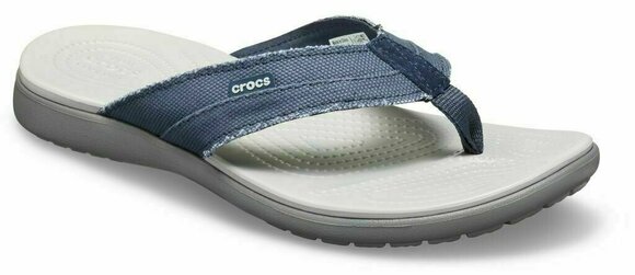 Мъжки обувки Crocs Men's Santa Cruz Canvas Flip Navy/Light Grey 45-46 - 5