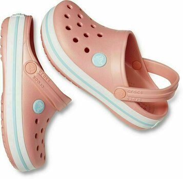 Chaussures de bateau enfant Crocs Kids Crocband Clog Melon/Ice Blue 34-35 - 7