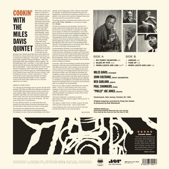 Vinilinė plokštelė The Miles Davis Quintet - Cookin' With The Miles Davis Quintet (Limited Edition) (LP) - 2