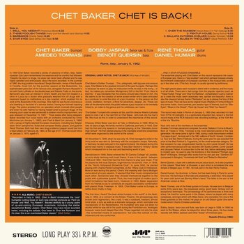 Disco in vinile Chet Baker - Chet is Back! (Remastered) (LP) - 2