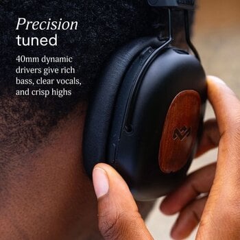 Cuffie Wireless On-ear House of Marley Positive Vibration Rebel ANC Signature Black Cuffie Wireless On-ear - 10