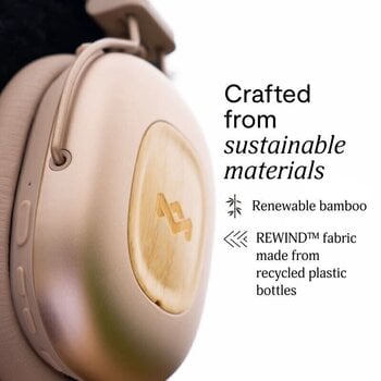 Cuffie Wireless On-ear House of Marley Positive Vibration Rebel ANC Cream Cuffie Wireless On-ear - 7