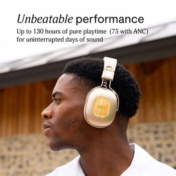 Cuffie Wireless On-ear House of Marley Positive Vibration Rebel ANC Cream Cuffie Wireless On-ear - 10