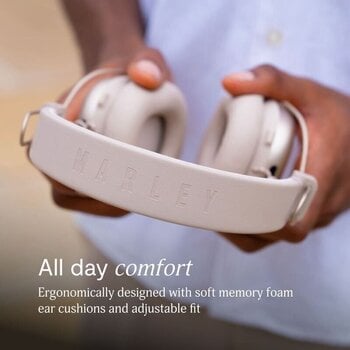 Cuffie Wireless On-ear House of Marley Positive Vibration Rebel ANC Cream Cuffie Wireless On-ear - 11