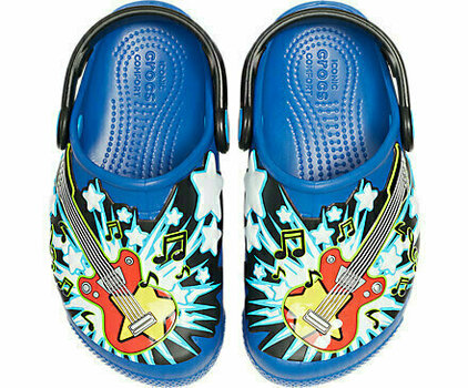 Chaussures de bateau enfant Crocs Kids' Fun Lab Guitar Lights Clog Blue Jean 29-30 - 3