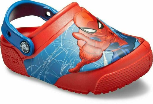 Chaussures de bateau enfant Crocs Boys' Crocs Fun Lab SpiderMan Light Clog Flame 29-30 - 5