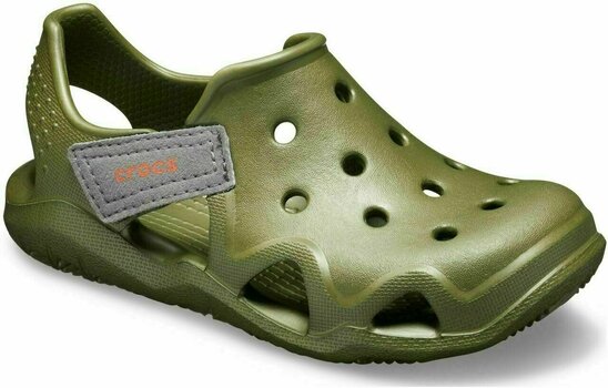 Zapatos para barco de niños Crocs Kids' Swiftwater Wave Shoe Army Green 33-34 - 8