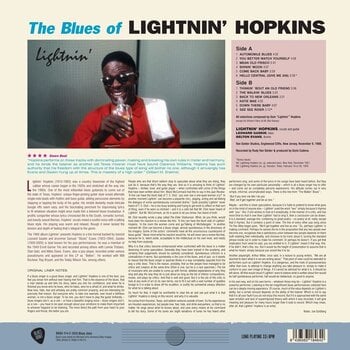 LP ploča Lightnin' Hopkins - The Blues of Lightnin' Hopkins - Lightnin' (Reissue) (LP) - 2