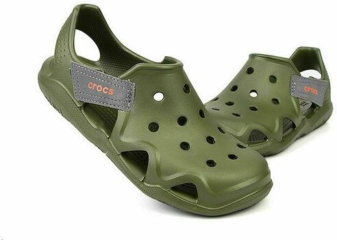 Zapatos para barco de niños Crocs Kids' Swiftwater Wave Shoe Army Green 29-30 - 9