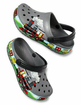 Zapatos para barco de niños Crocs Kids' Fun Lab Train Band Clog Slate Grey 25-26 - 2