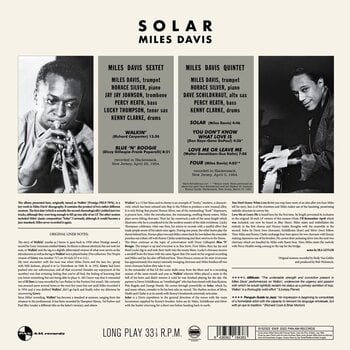 Vinyl Record Miles Davis - Solar (Reissue) (LP) - 2