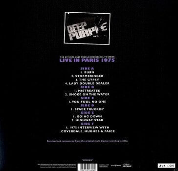 LP ploča Deep Purple - Live In Paris 1975 (Limited Edition) (Purple Coloured) (180 g) (3 LP) - 2