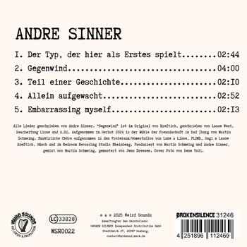 LP plošča Andre Sinner - Der Typ Der Hier Als Erstes Spielt (LP) - 2