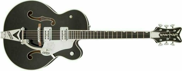 Guitare semi-acoustique Gretsch G6136SLBP Brian Setzer Phoenix Black Lacquer - 2