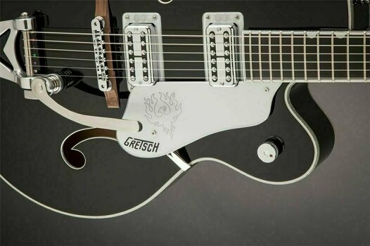 Guitare semi-acoustique Gretsch G6136SLBP Brian Setzer Phoenix Black Lacquer - 5