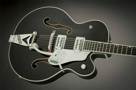 Guitare semi-acoustique Gretsch G6136SLBP Brian Setzer Phoenix Black Lacquer - 6