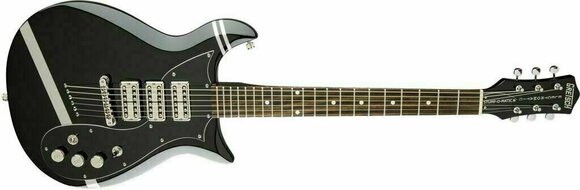 Guitare électrique Gretsch G5135CVT-PS Patrick Stump Electromatic Black with Pewter Stripes - 4