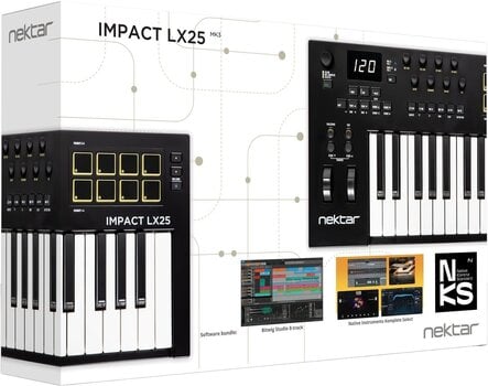MIDI keyboard Nektar Impact LX25 mk3 Black MIDI keyboard - 5