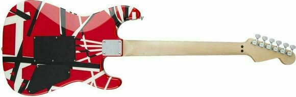 Electric guitar EVH Striped Series MN Red Black and White Stripes - 3