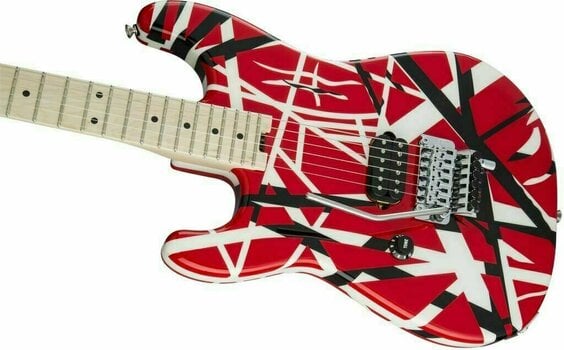 Guitare électrique EVH Striped Series MN Red Black and White Stripes - 6