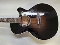 Takamine EF450C-TT Transparent Blackburst Guitare Jumbo acoustique-électrique