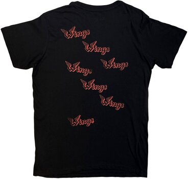 T-Shirt Paul McCartney Wings Collage (Back Print) Black 2XL T-Shirt - 2