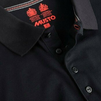T-Shirt Musto Evolution Sunblock LS Polo T-Shirt Black L - 3