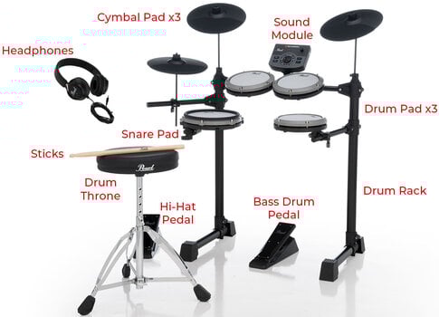 Electronic Drumkit Pearl eRoadshow Black Electronic Drumkit - 14