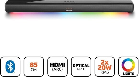 Звукова панель Lenco SB-042LEDBK Звукова панель Black - 2