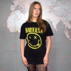 T-Shirt Nirvana Yellow Happy Face Dress Black M Ladies T-Shirt - 1
