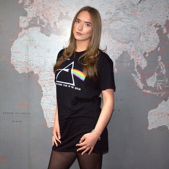 T-Shirt Pink Floyd Dark Side Of The Moon Courier Dress Black M Ladies T-Shirt - 2