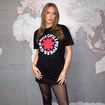 T-Shirt Red Hot Chili Peppers Classic Asterisk Dress Black S Ladies T-Shirt - 2