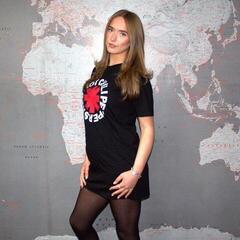 T-shirt Red Hot Chili Peppers Classic Asterisk Dress Black XL Feminino T-shirt - 2